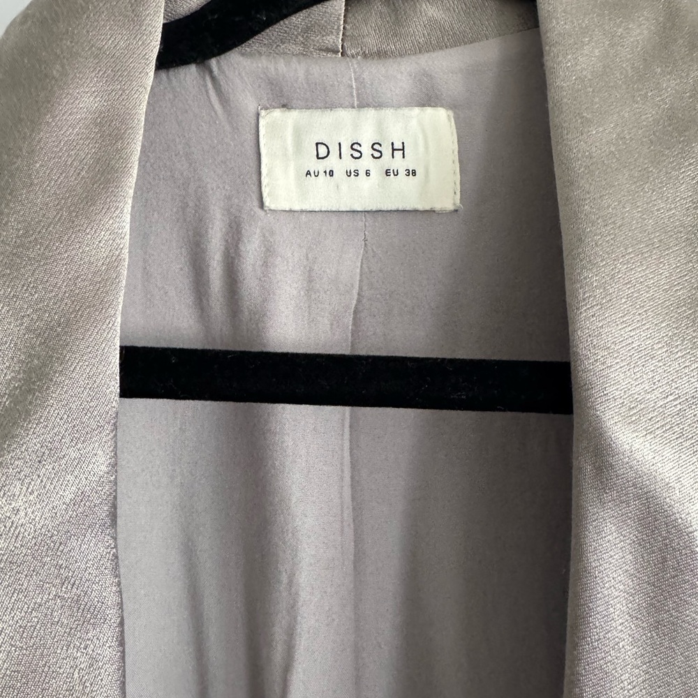 Dissh Kiah Pewter Satin Blazer – Size Small (US 6) - Picture 4 of 6